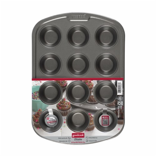 GoodCook® Mini Muffin Pan - Gray Perspective: top