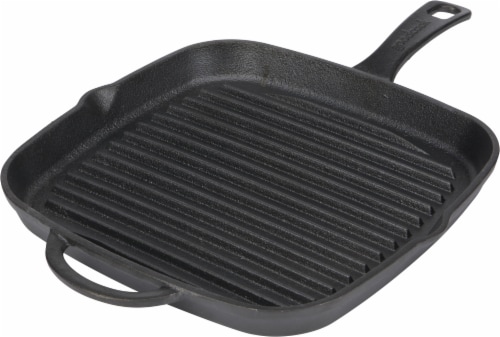 GoodCook® Cast Iron Grill Pan - Black Perspective: top