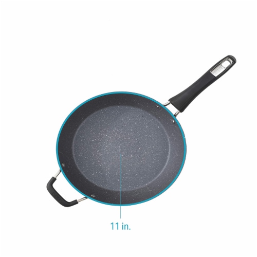 Bialetti Impact Deep Sauté Pan with Glass Lid - Black Perspective: top