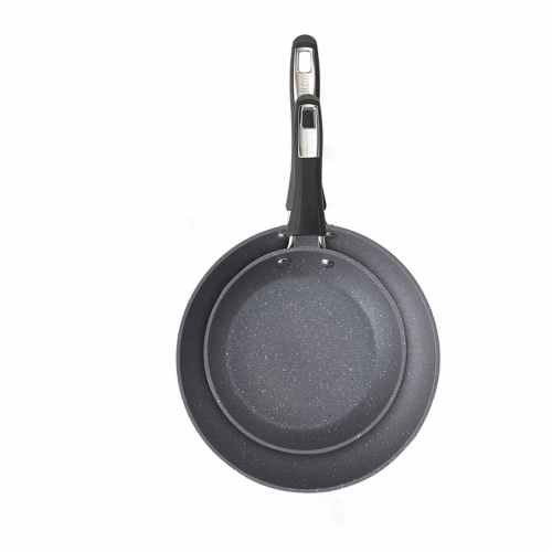 Bialetti Impact Saute Pan Set - Black Perspective: top