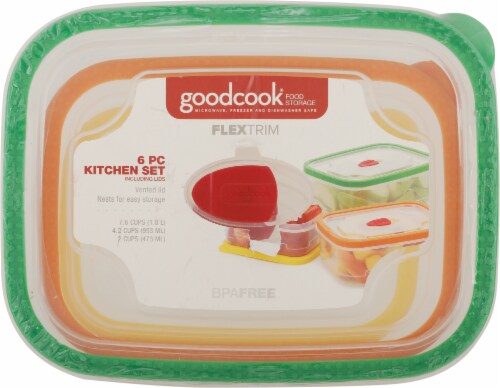 GoodCook® Vented Lid Food Storage Containers Perspective: top
