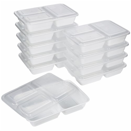 GoodCook® Meal Prep Food Storage Containers - White/Clear Perspective: top