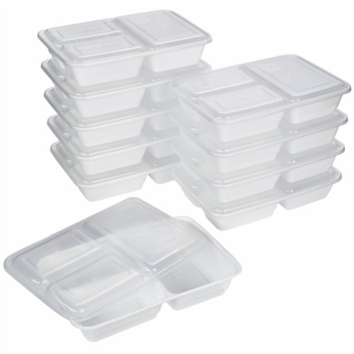 GoodCook Meal Prep Snack Containers & Lids 10ct 2 Compartments