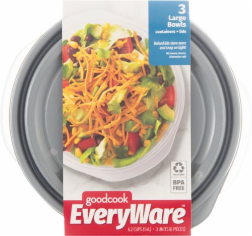 Good Cook EveryWare™ Large Bowls Containers + Lids Perspective: top
