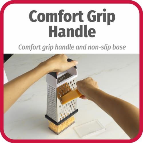 GoodCook® Touch Box Grater with 1-Cup Lid Container Perspective: top