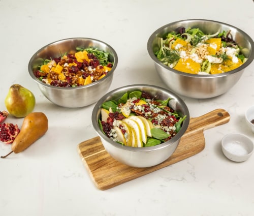 GoodCook® Touch Stainless Steel Bowl Set - Silver Perspective: top