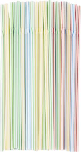 GoodCook® Plastic Flex Straws - Multi-Color Perspective: top