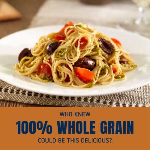 Barilla Whole Grain Spaghetti Non-GMO and Kosher Pasta Made With Whole Wheat Perspective: top