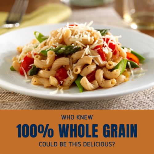 Barilla Whole Grain Elbows Macaroni Non-GMO and Kosher Pasta Perspective: top