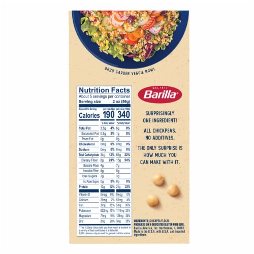 Barilla Chickpea Orzo Naturally Gluten Free Non-GMO Pasta Perspective: top