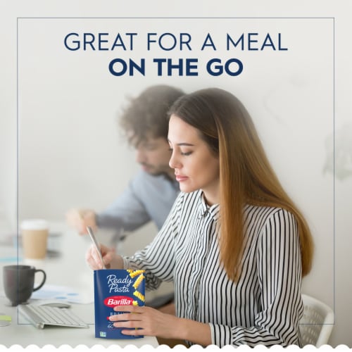 Barilla Ready Pasta Rotini Fully Cooked Non-GMO Microwave Pasta Perspective: top