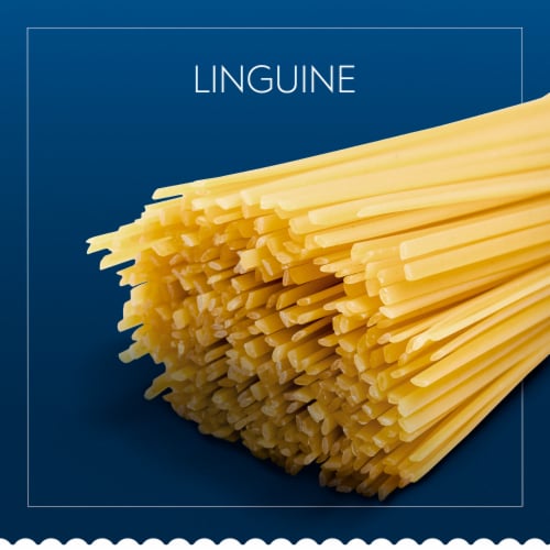 Barilla Blue Box Linguine Non-GMO Certified and Kosher Pasta Perspective: top