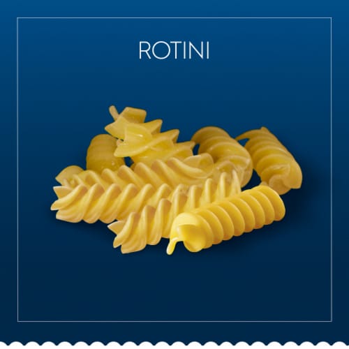 Barilla Blue Box Rotini Non-GMO Project Certified & Kosher Pasta Perspective: top