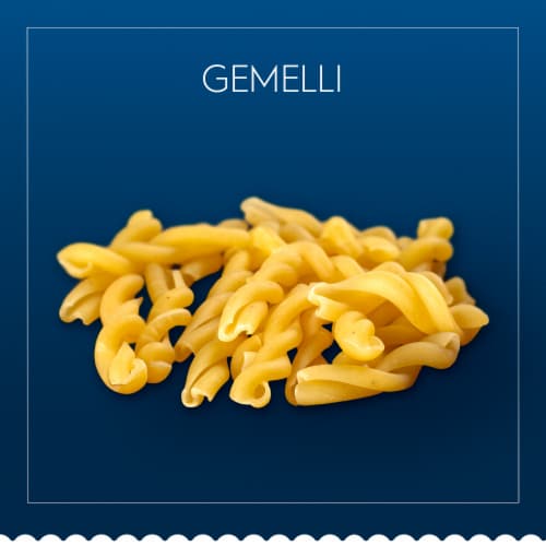 Barilla Gemelli Pasta Quality Non-GMO and Kosher Certified Pasta Perspective: top