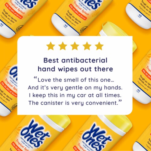 Wet Ones Hand Wipes Tropical Splash Scent Antibacterial Perspective: top