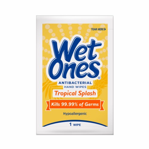 Wet Ones Tropical Splash Scent Antibacterial Wipes Perspective: top