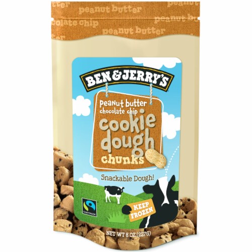 Ben & Jerry's® Peanut Butter Chocolate Chip Cookie Dough Chunks Perspective: top