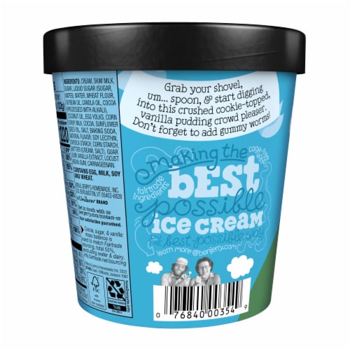 Ben & Jerry's Topped Dirt Cake Ice Cream Perspective: top