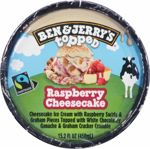 Ben & Jerry's® Topped Raspberry Cheesecake Ice Cream Perspective: top