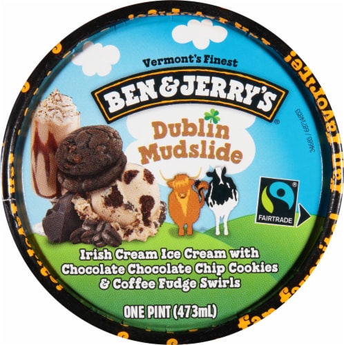 Ben & Jerry's® Dublin Mudslide Ice Cream Perspective: top