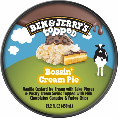 Ben & Jerry's® Topped Bossin' Cream Pie Ice Cream Perspective: top