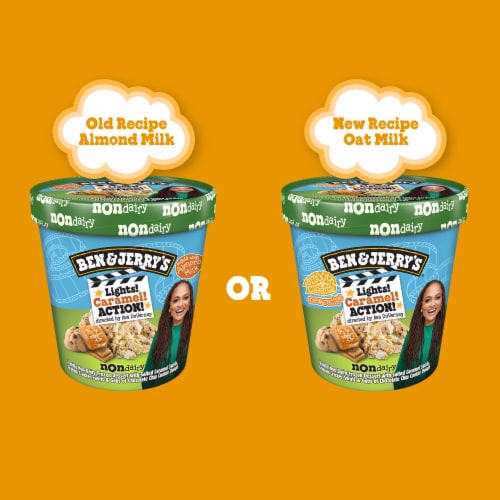 Ben & Jerry's Non-Dairy Lights! Caramel! Action!™ Vanilla Frozen Dessert Perspective: top