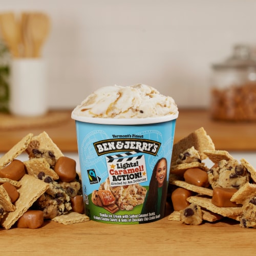 Ben & Jerry's Lights! Caramel! Action!™ Ice Cream Pint Perspective: top