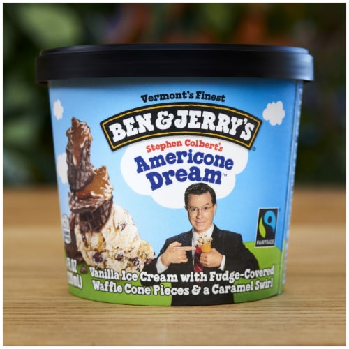 Ben & Jerry's Americone Dream with Vanilla Ice Cream Cup Perspective: top