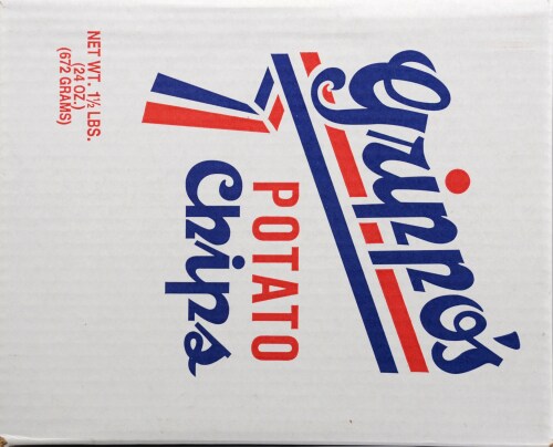 Grippo's Potato Chip Box Perspective: top