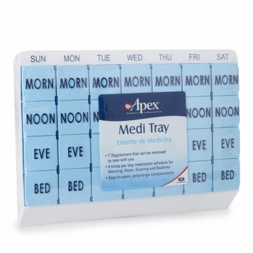 Medi Tray 7 Day Pill Organizer 70027L Perspective: top