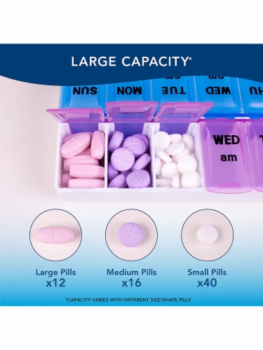 Apex Twice-A-Day Weekly Pill Organizer Perspective: top