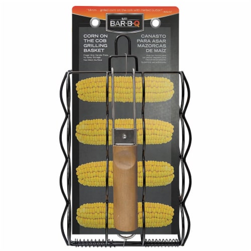 Mr Bar-B-Q Corn on the Cob Grilling Basket Non Stick 4 Cob Cage Design 06633Y Perspective: top