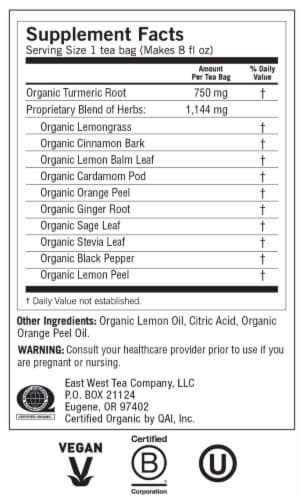 Yogi® Sweet Ginger Citrus Turmeric Vitality Tea Perspective: top