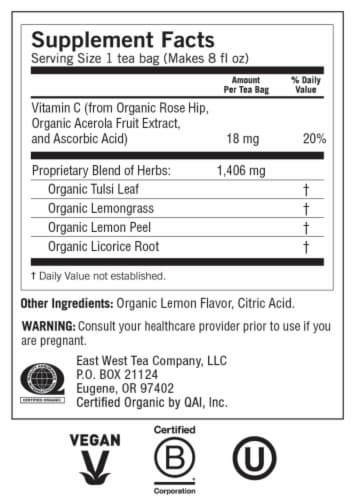 Yogi® Sweet Lemon Everyday Immune Tea Perspective: top