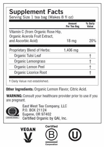 Yogi® Sweet Lemon Everyday Immune Tea Perspective: top