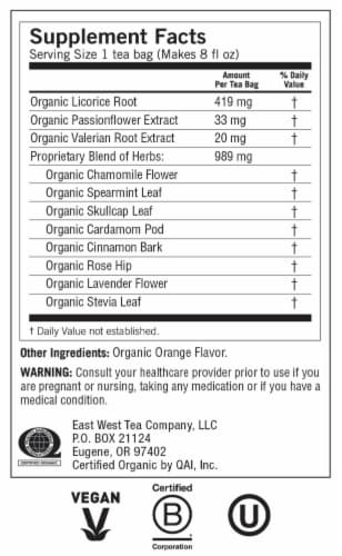 Yogi Bedtime Caffeine Free Tea Bags Perspective: top