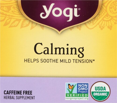 Yogi Organic Calming Caffeine Free Tea Bags Perspective: top