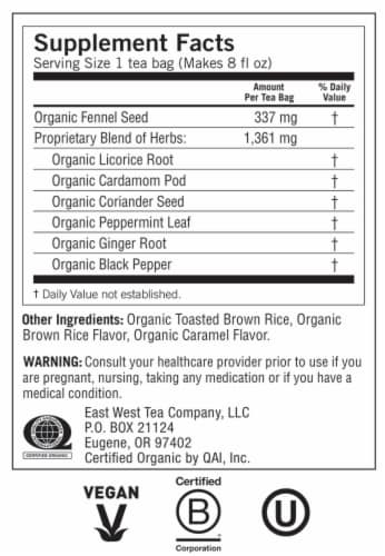 Yogi® Stomach Ease Tea Bags Perspective: top