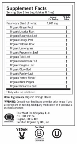 Yogi Cold Season Organic Herbal Tea Bags Perspective: top