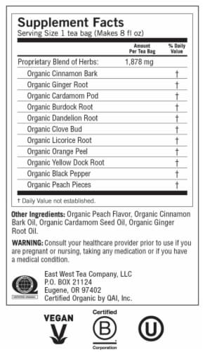 Yogi® Peach DeTox Tea Bags Perspective: top