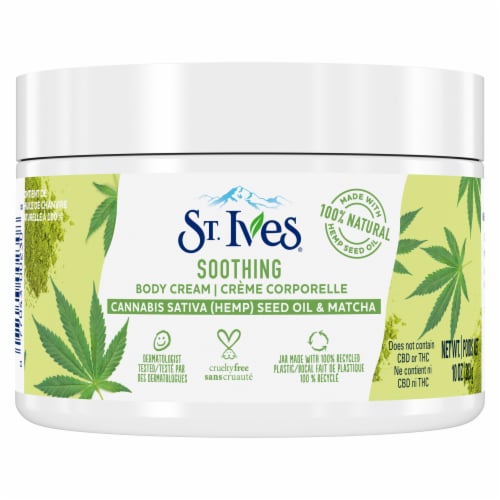 St. Ives Soothing Hemp Seed Oil & Matcha Soothing Body Cream Perspective: top