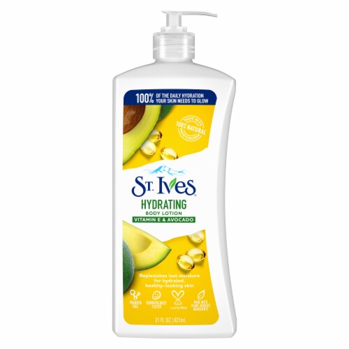 St. Ives® Hydrating Vitamin E & Avocado Body Lotion Perspective: top