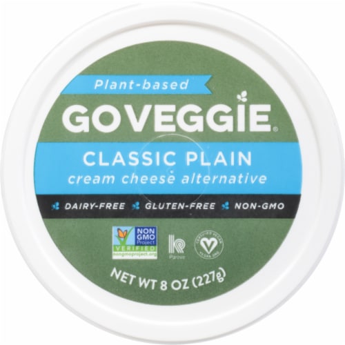 Go Veggie Vegan Classic Plain Cream Cheese Alternative Perspective: top