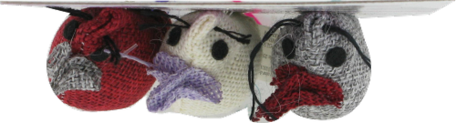 Spot Colored Burlap Mice Cat Toys Perspective: top