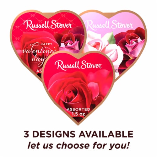 RUSSELL STOVER Valentine's Day Photo Heart Chocolate Gift Box Perspective: top