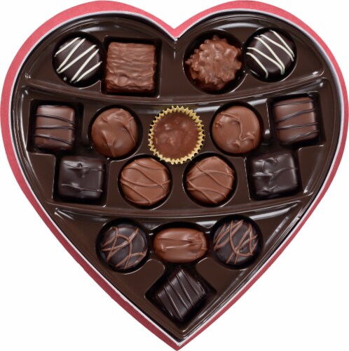 Russell Stover Velvet Assorted Chocolate Heart Valentine Candy, 10 oz ...