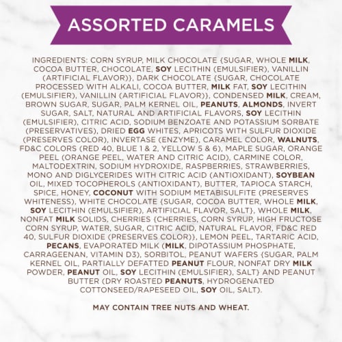 RUSSELL STOVER Christmas Assorted Caramels in Milk & Dark Chocolate Gift Box Perspective: top