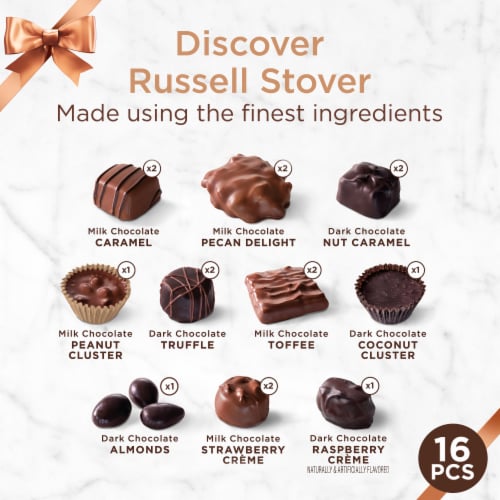 RUSSELL STOVER Assorted Milk & Dark Chocolate Gift Box Perspective: top
