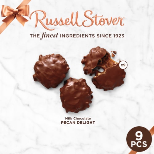 RUSSELL STOVER Pecan Delights Milk Chocolate Gift Box Perspective: top