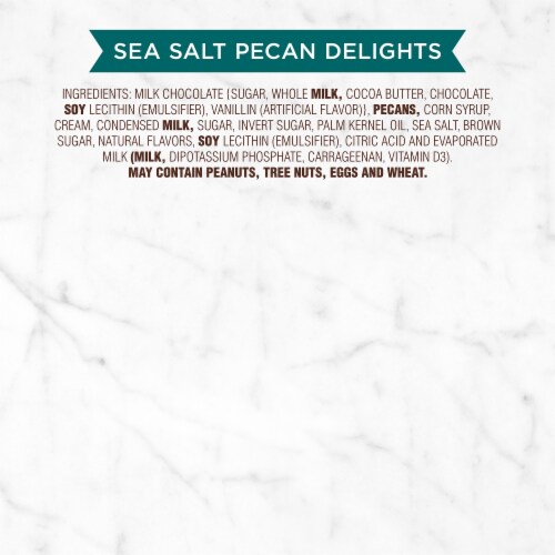 RUSSELL STOVER Sea Salt Pecan Delights Milk Chocolate Gift Box Perspective: top